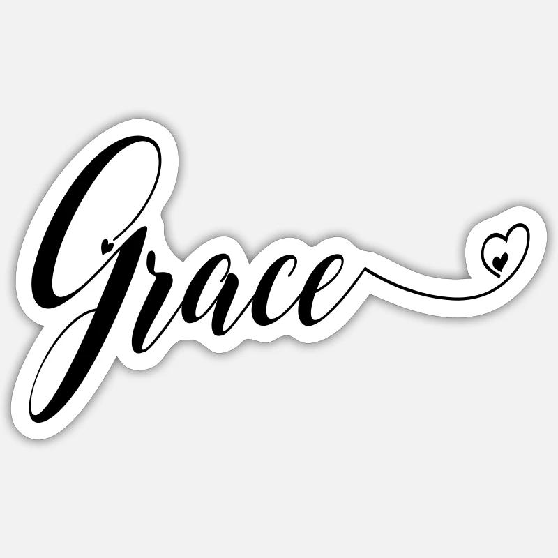 (grace) Sticker Größe S (10 x 10 cm)