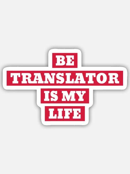 Übersetzer / Übersetzerin / Übersetzung / - Sticker Größe S (10 x 10 cm) - Mattweiß
