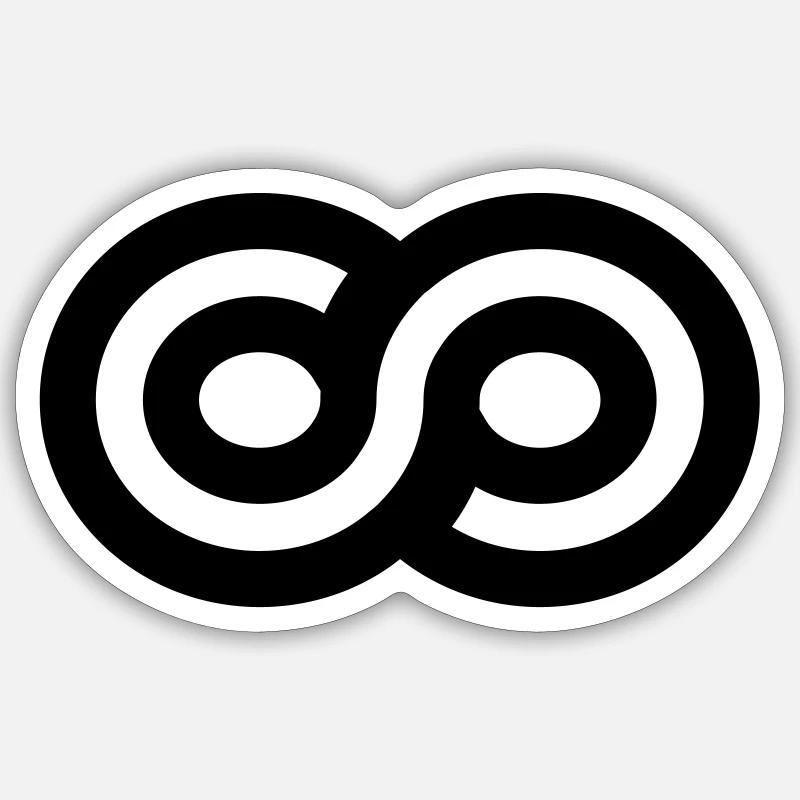 Infinite - Sticker taille S (10 x 10 cm) - blanc mat