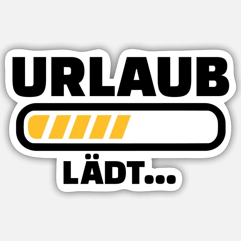 Urlaub Sticker Größe S (10 x 10 cm)