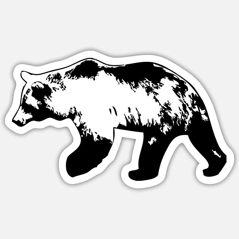 Grizzly Bear Bear Sticker size S (10 x 10 cm)