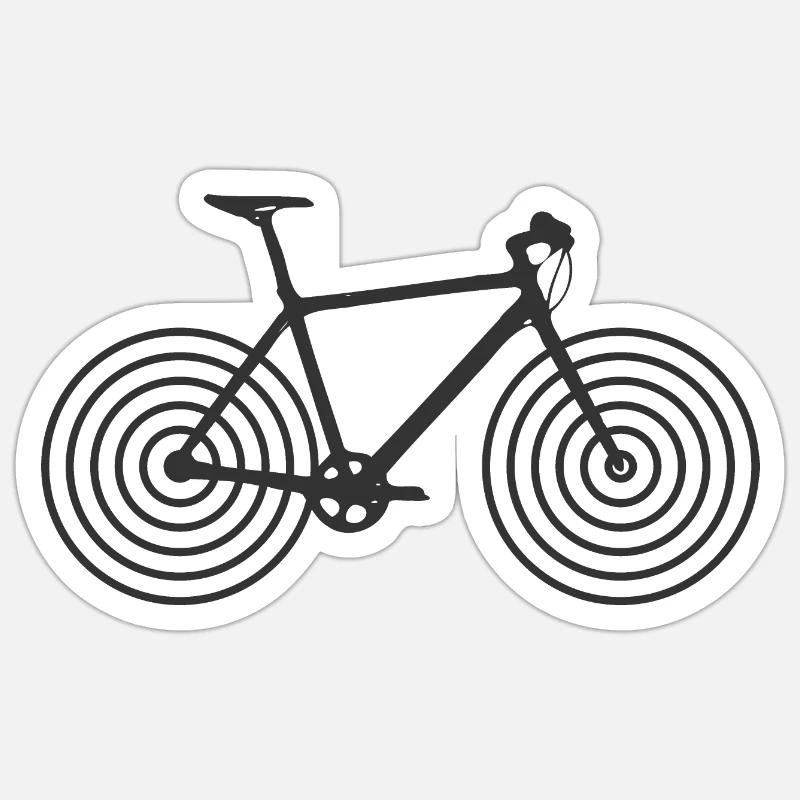 Bicycle with fun bikes Sticker size S (10 x 10 cm)