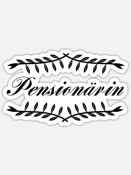 Pensionärin - Sticker Größe S (10 x 10 cm) - Mattweiß