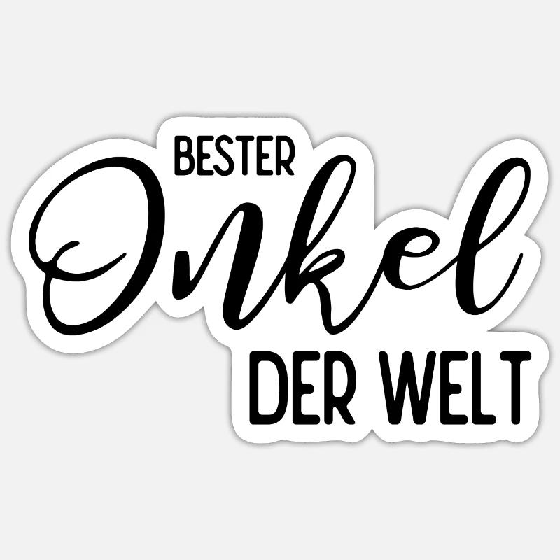 Bester Onkel der Welt - Sticker Größe S (10 x 10 cm) - Mattweiß