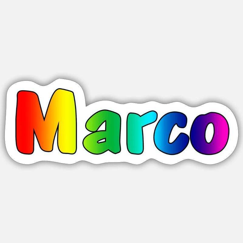 Marco - Sticker size S (10 x 10 cm) - white matte
