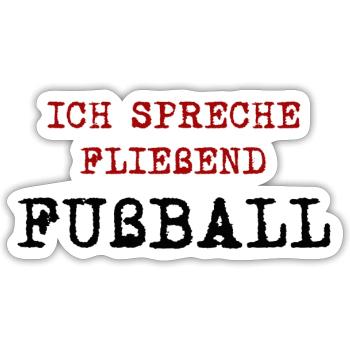 fussball - Sticker Größe S (10 x 10 cm) - Mattweiß - Vorne