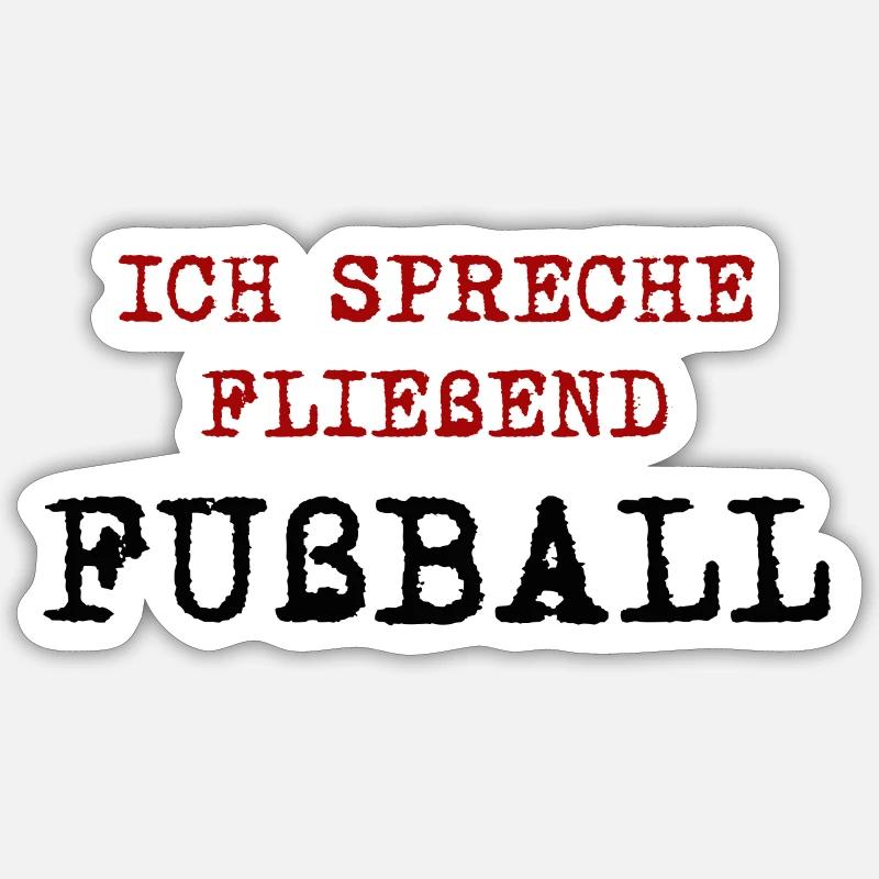fussball - Sticker Größe S (10 x 10 cm) - Mattweiß