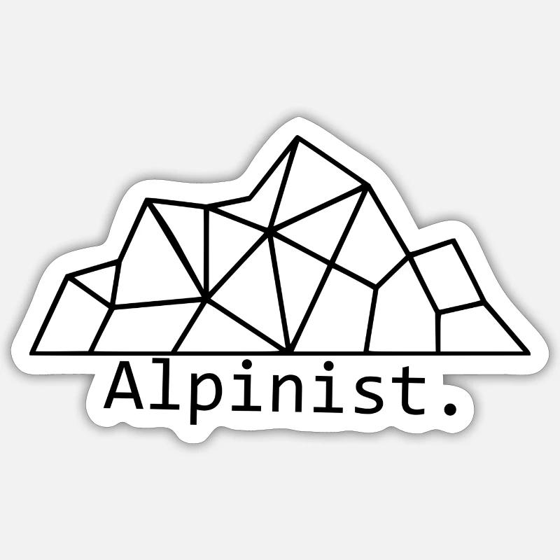 mountain climber - Sticker size S (10 x 10 cm) - white matte