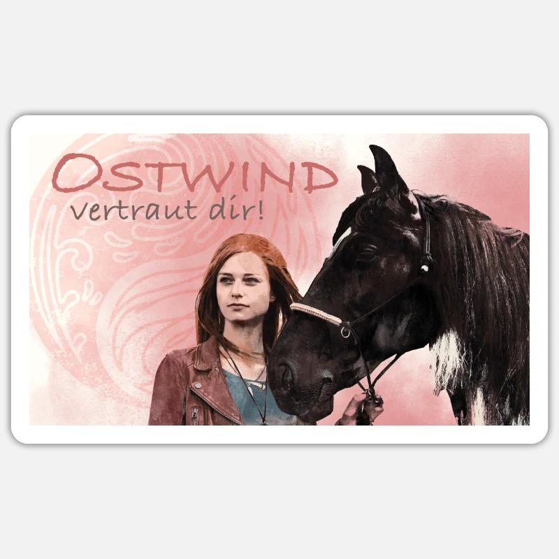 Ostwin Der Große Orkan Ostwind Vertraut Dir! - Sticker Größe S (10 x 10 cm) - Mattweiß