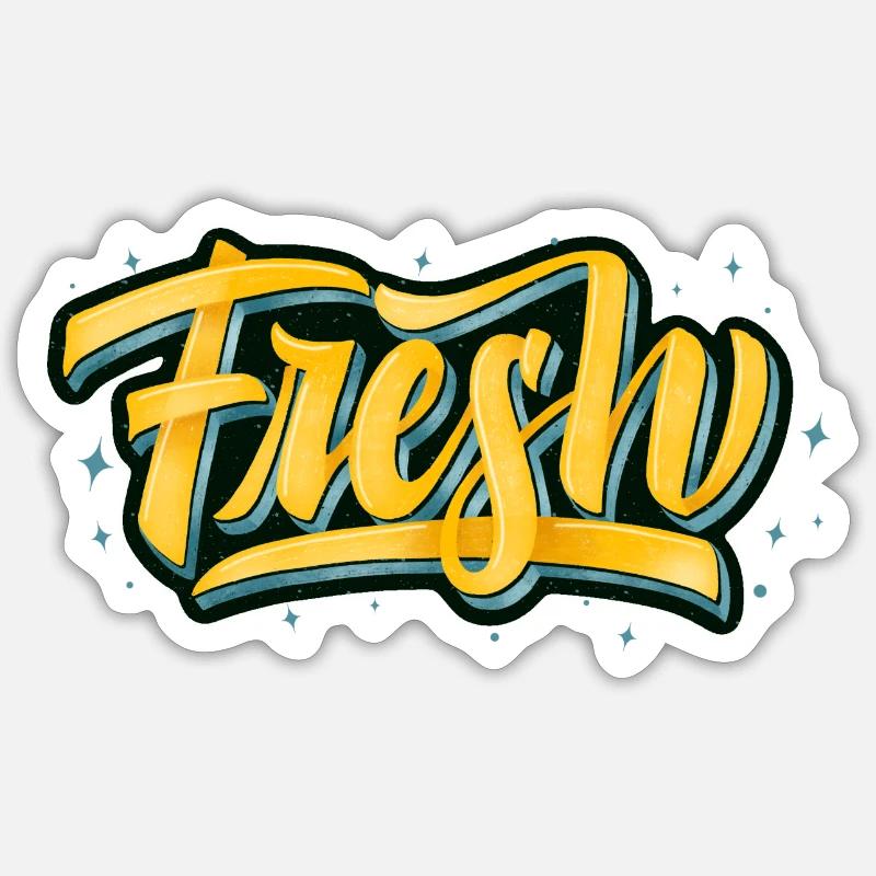 Fresh and cool - Sticker size S (10 x 10 cm) - white matte