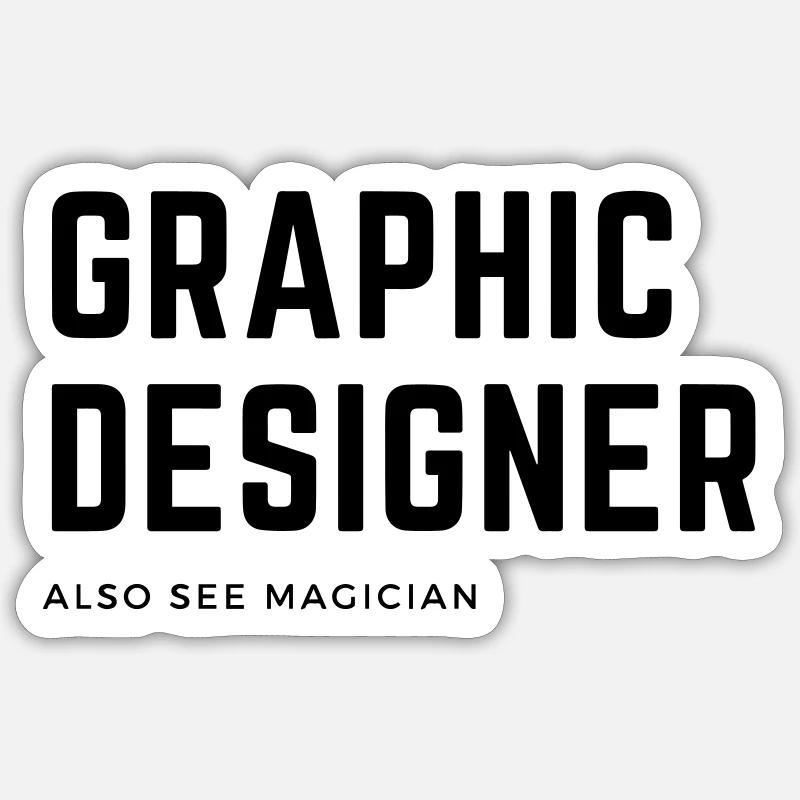 Graphic designer Sticker size S (10 x 10 cm)