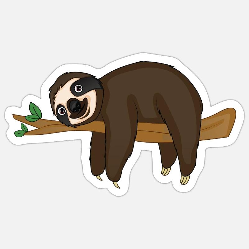 Sloth - Sticker size S (10 x 10 cm) - white matte