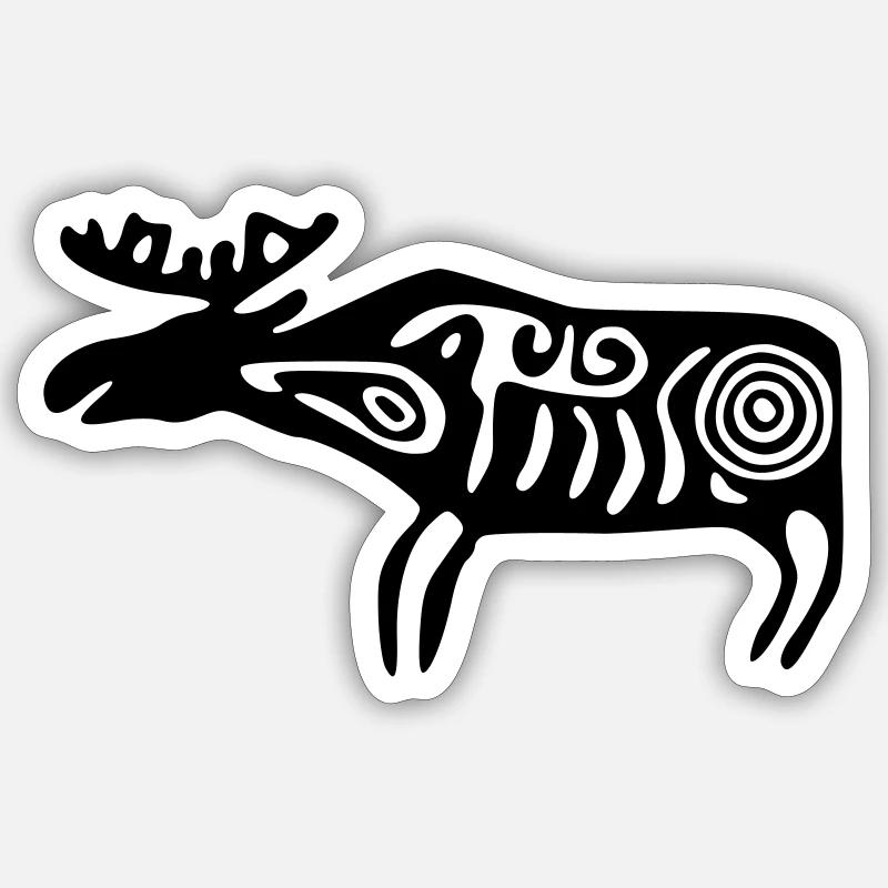 Elk Sámi seeds - Sticker size S (10 x 10 cm) - white matte