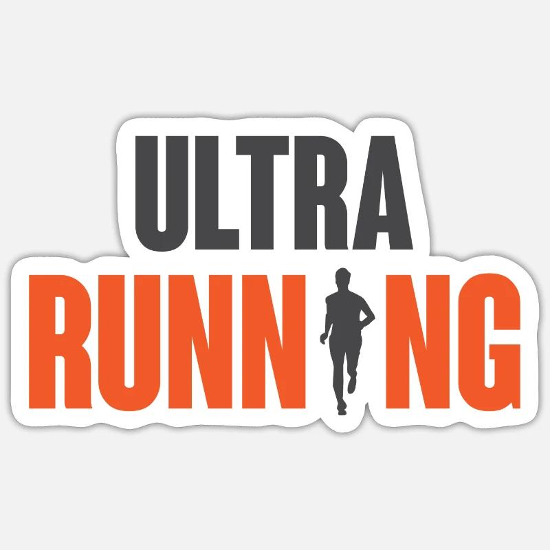 Ultra course - Sticker taille S (10 x 10 cm) - blanc mat