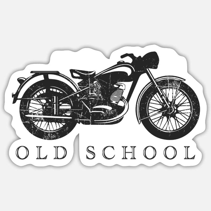 Oldtimer Motorrad Sticker Größe S (10 x 10 cm)
