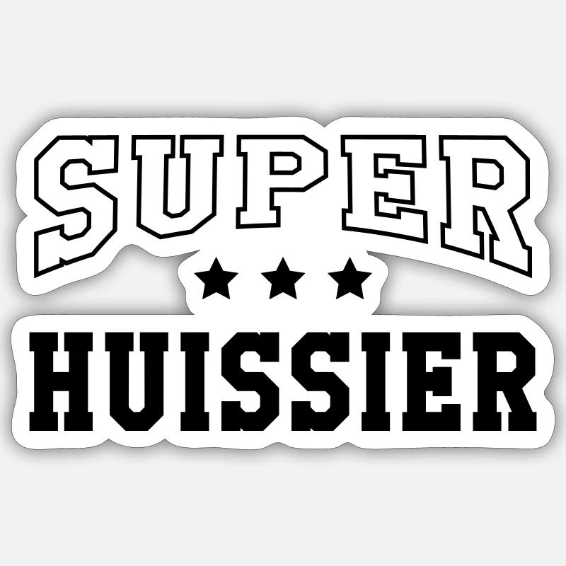 Super-Gerichtsdiemann - Sticker Größe S (10 x 10 cm) - Mattweiß