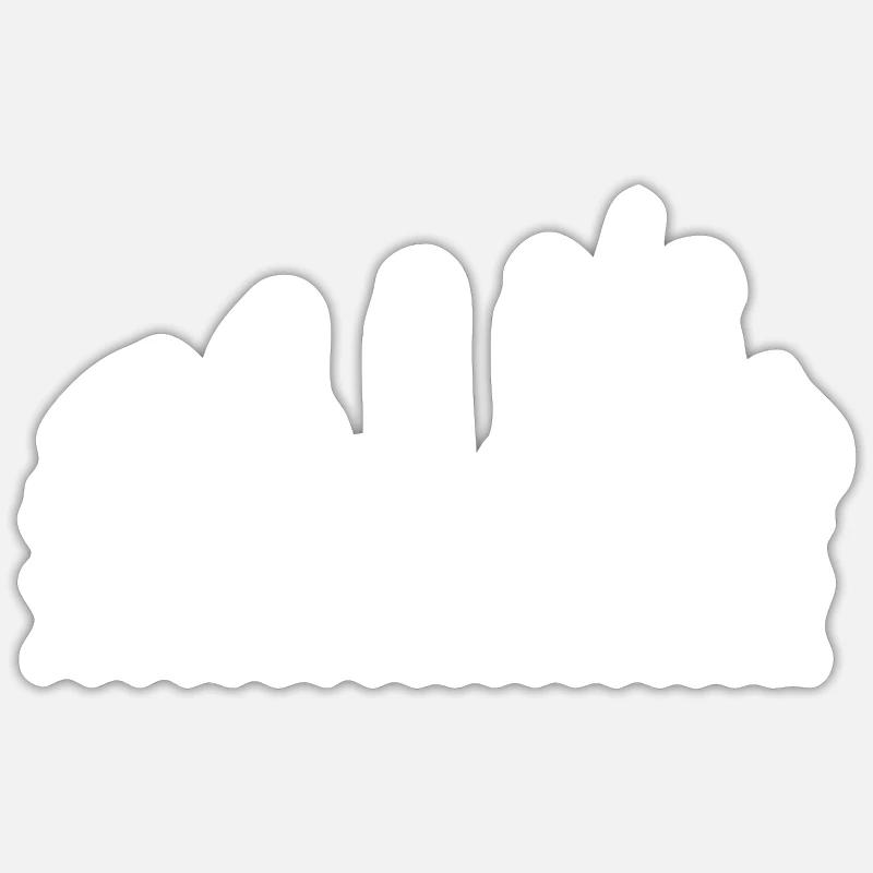 Achterbahn - Sticker Größe S (10 x 10 cm) - Mattweiß