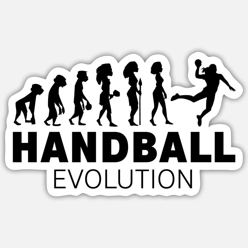 HANDBALL ÉVOLUTION FEMME Sticker taille S (10 x 10 cm)