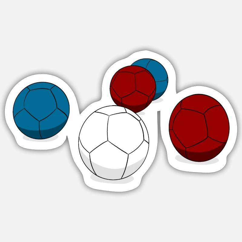 Boccia - Boule - Sticker Größe S (10 x 10 cm) - Mattweiß