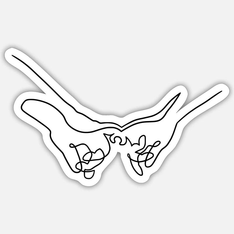 Hand halten Sticker Größe S (10 x 10 cm)