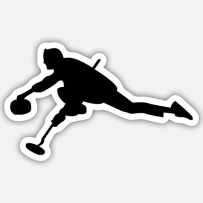 CURLING - Sticker Größe S (10 x 10 cm) - Mattweiß