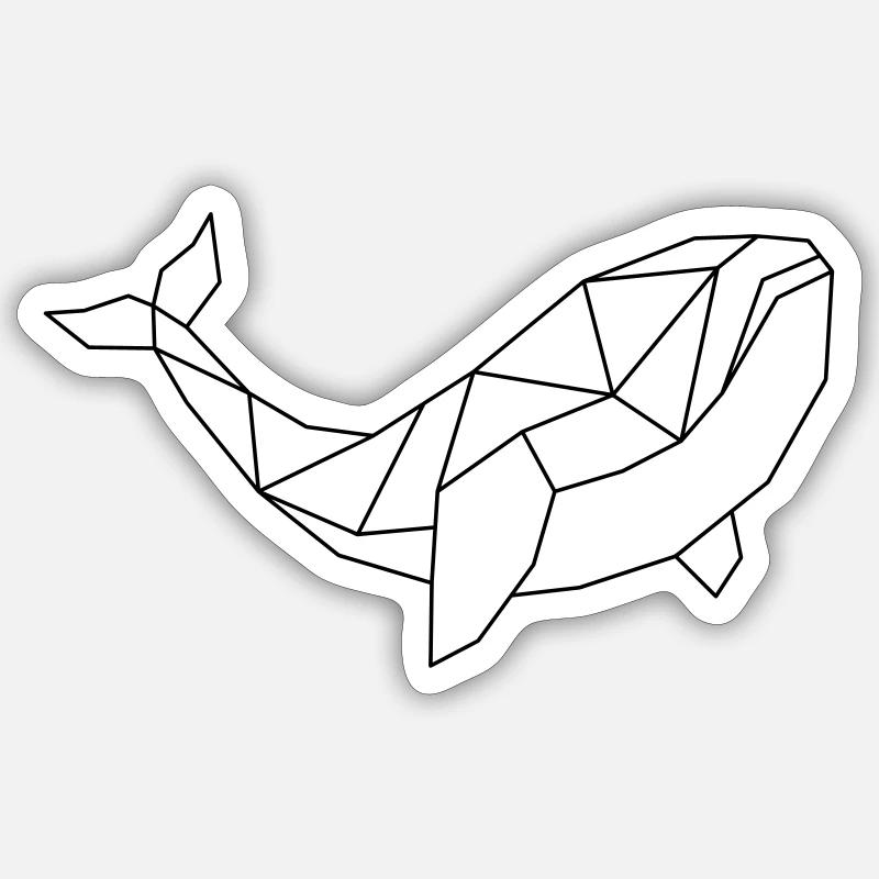 Wal Geometrisch - Sticker taille S (10 x 10 cm) - blanc mat