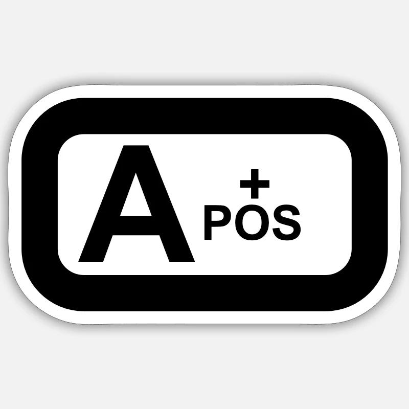 Blood group a pos patch / SYMBOL Sticker size S (10 x 10 cm)