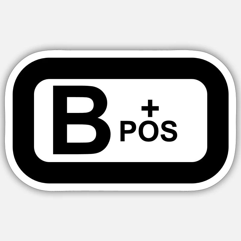 Blood group b pos patch / symbol Sticker size S (10 x 10 cm)
