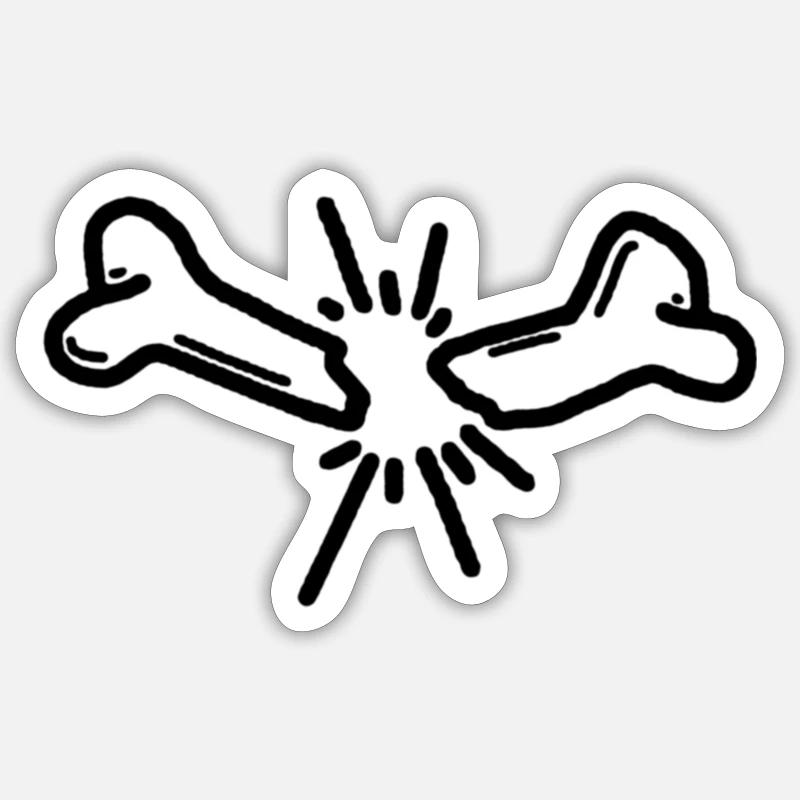 Fracture osseuse Sticker taille S (10 x 10 cm)
