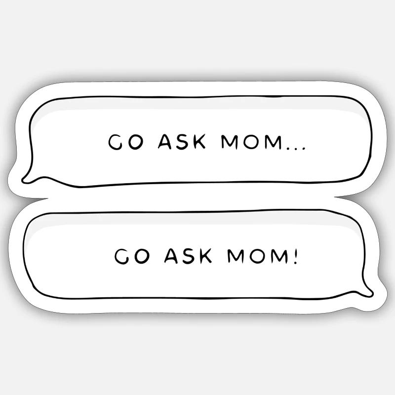Mutter mom Mama Muttertag Eltern Mutti lesbisch - Sticker Größe S (10 x 10 cm) - Mattweiß