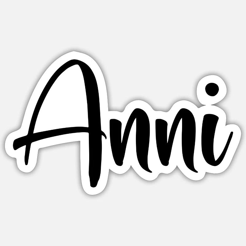 Anni - Sticker taille S (10 x 10 cm) - blanc mat