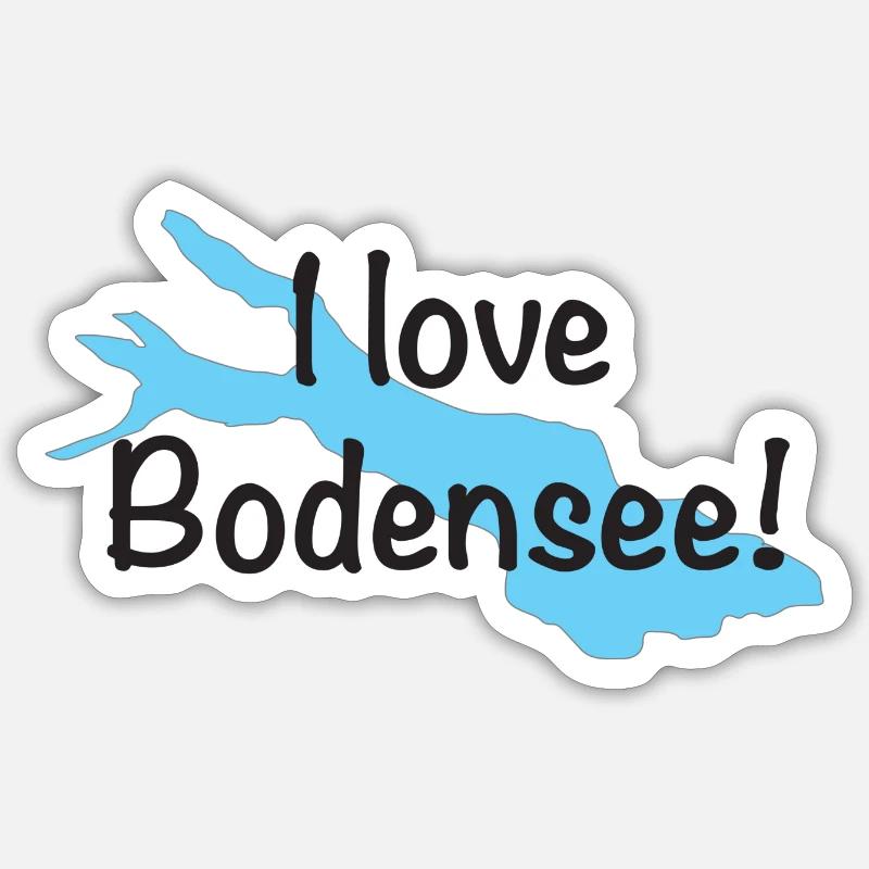 bodensee - Sticker Größe S (10 x 10 cm) - Mattweiß