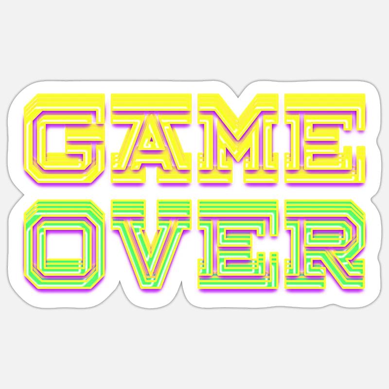 Neon-finished game Sticker size S (10 x 10 cm)