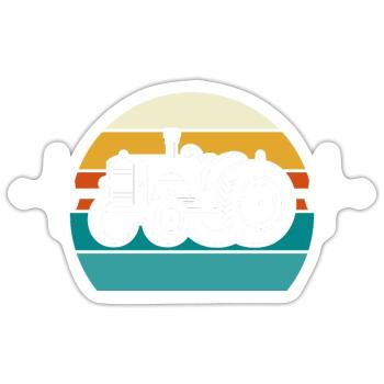Herzschlag Trecker - Sticker Größe S (10 x 10 cm) - Mattweiß - Vorne