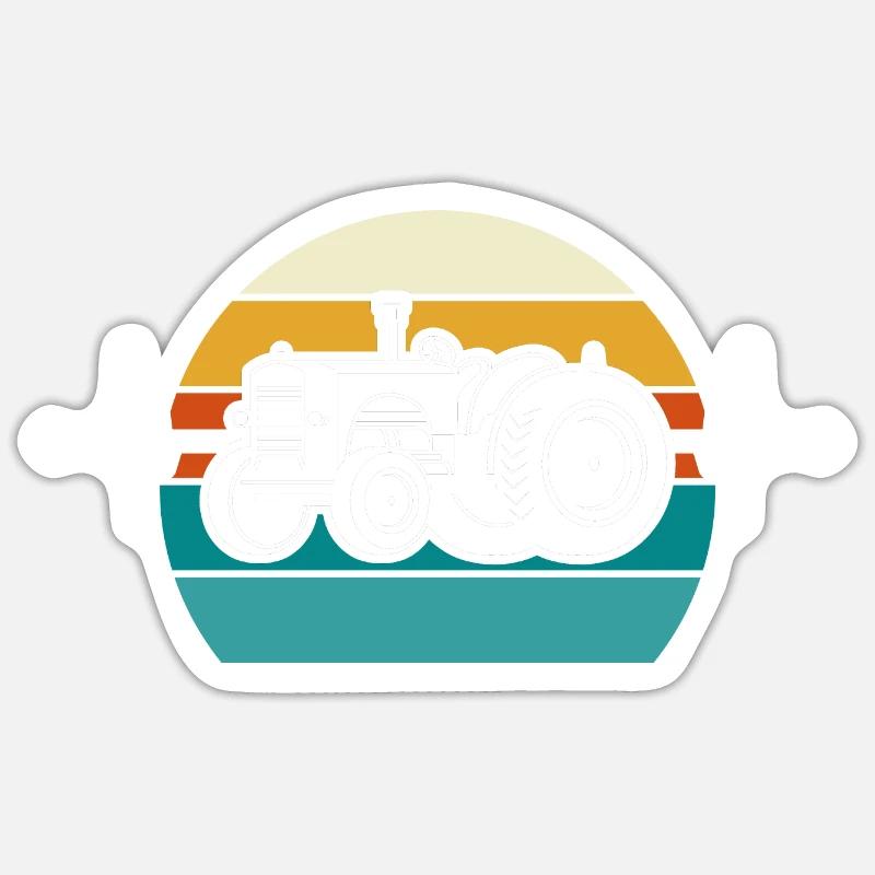 Herzschlag Trecker Sticker Größe S (10 x 10 cm)