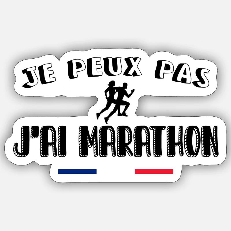 T shirt marathon de Paris Sticker taille S (10 x 10 cm)