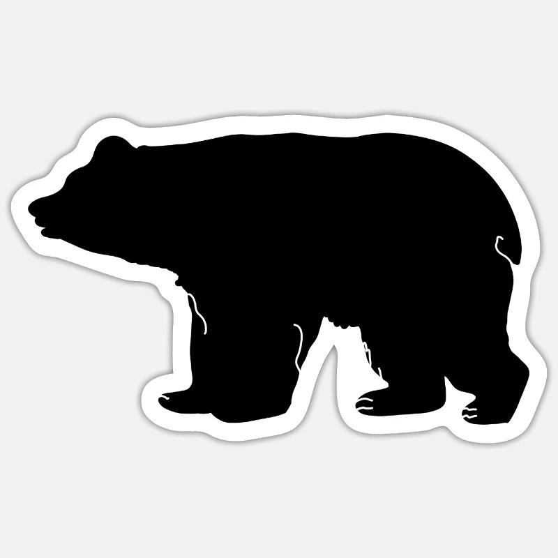 Bear silhouette Sticker size S (10 x 10 cm)