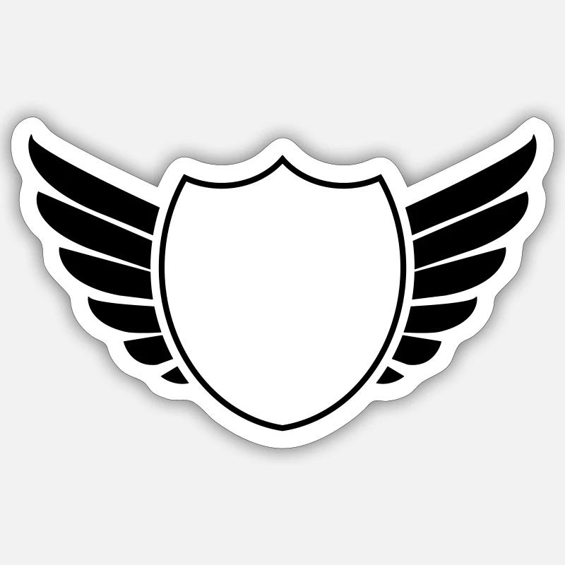 l’oscillant de l’shield - Sticker taille S (10 x 10 cm) - blanc mat