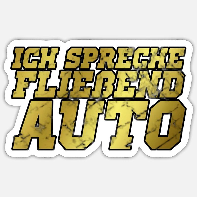 fließend auto - Sticker Größe S (10 x 10 cm) - Mattweiß