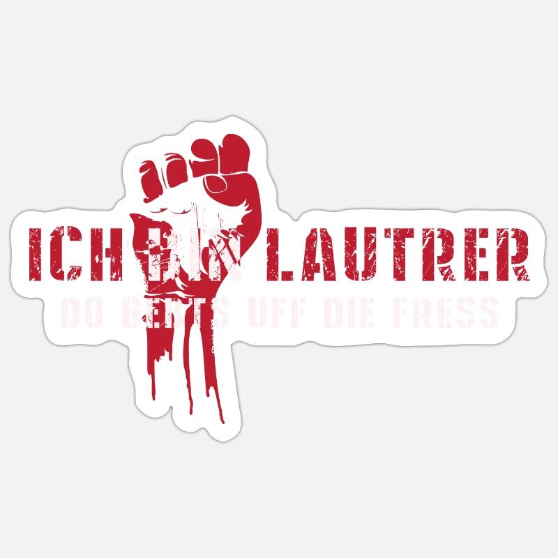 Ich bin Lautrer - Sticker Größe S (10 x 10 cm) - Mattweiß