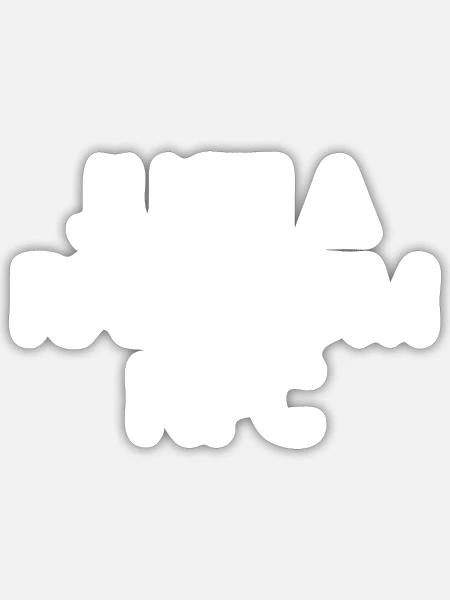 Gamer NPC Spruch Humor Gaming - Sticker Größe S (10 x 10 cm) - Mattweiß
