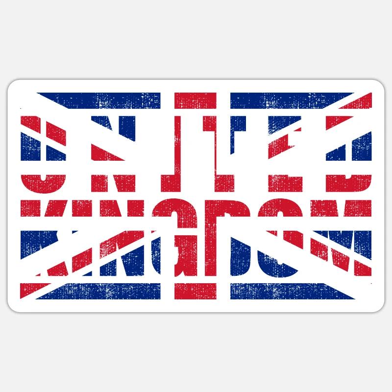 Royaume-Uni - Sticker taille S (10 x 10 cm) - blanc mat