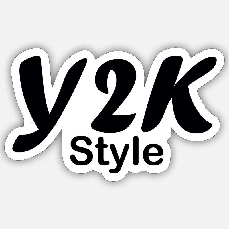 Y2k style 2000s - Sticker size S (10 x 10 cm) - white matte