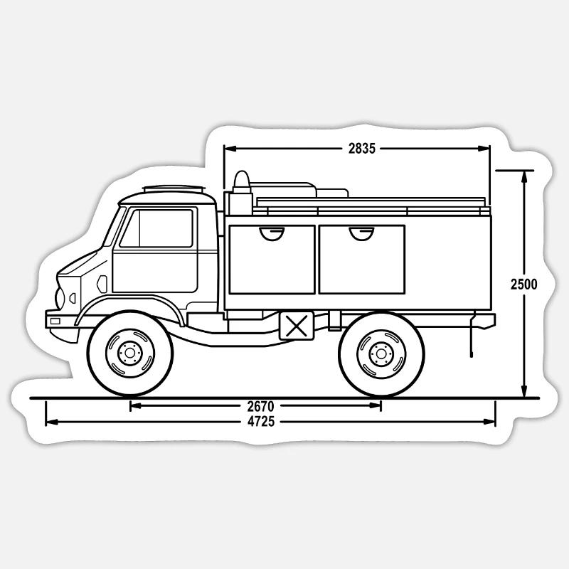 Unimog - Oldtimer - Universal Motorgerät Sticker taille S (10 x 10 cm)