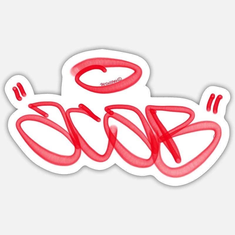 ACAB Graffiti Tag in Rot Sticker Größe S (10 x 10 cm)