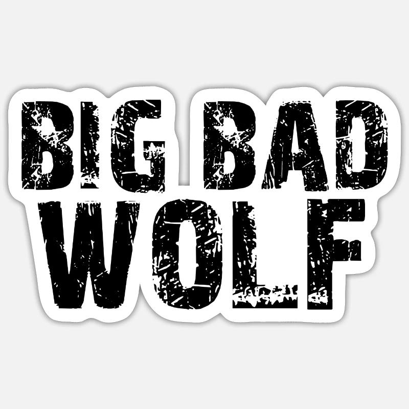Big Bad Wolf - Sticker size S (10 x 10 cm) - white matte