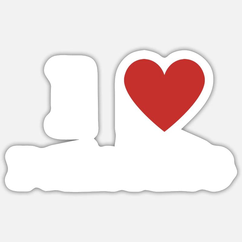 Ich liebe es zu malen - Sticker Größe S (10 x 10 cm) - Mattweiß