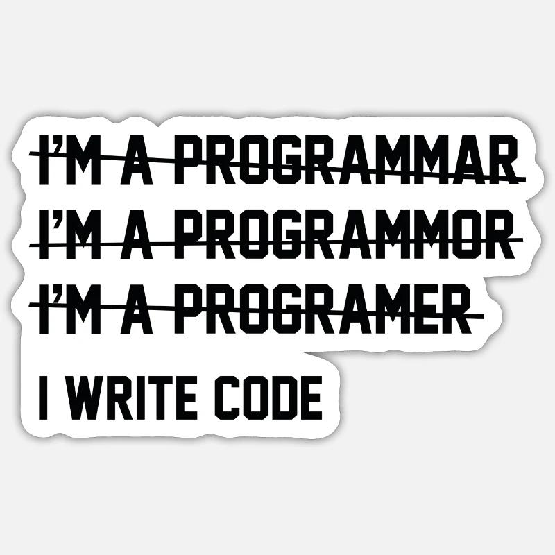 J’écris du code Sticker taille S (10 x 10 cm)