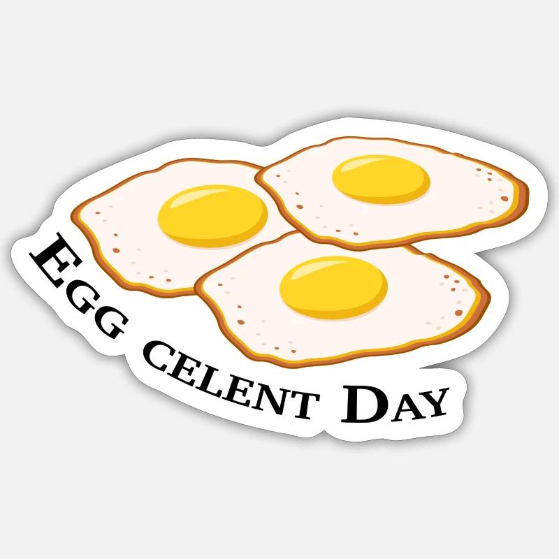 Egg celent Day - Sticker Größe S (10 x 10 cm) - Mattweiß