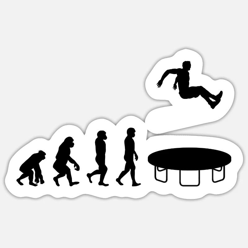 Trampolin Jumper Jumping Gymnastics Evolution Sticker Größe S (10 x 10 cm)